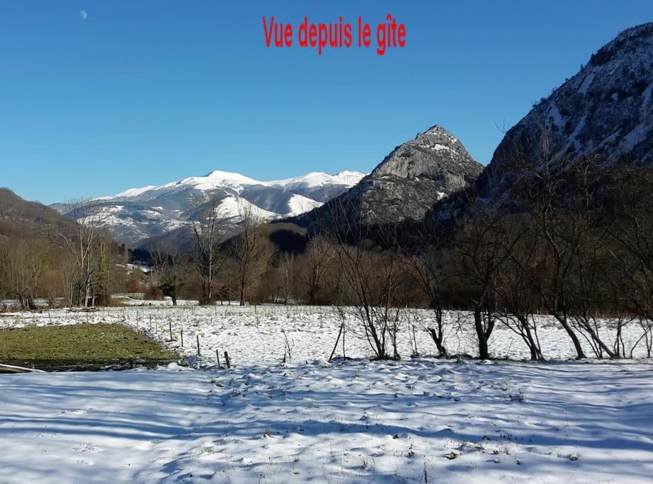 Grange En Pierres. Grand Jardin Et Belle Vue Villa Saurat Eksteriør bilde